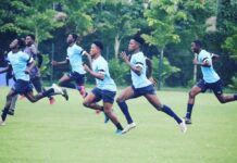 Training ahead of Accra Lions vs Real Tamale