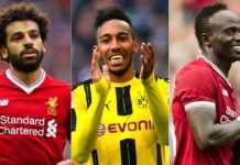 Salah, Mane And AubameyangSalah, Mane And Aubameyang