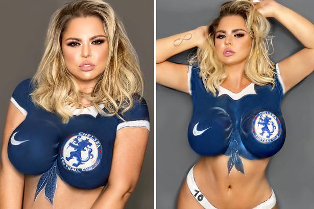 Curvy Chelsea Babe Paints Her Body