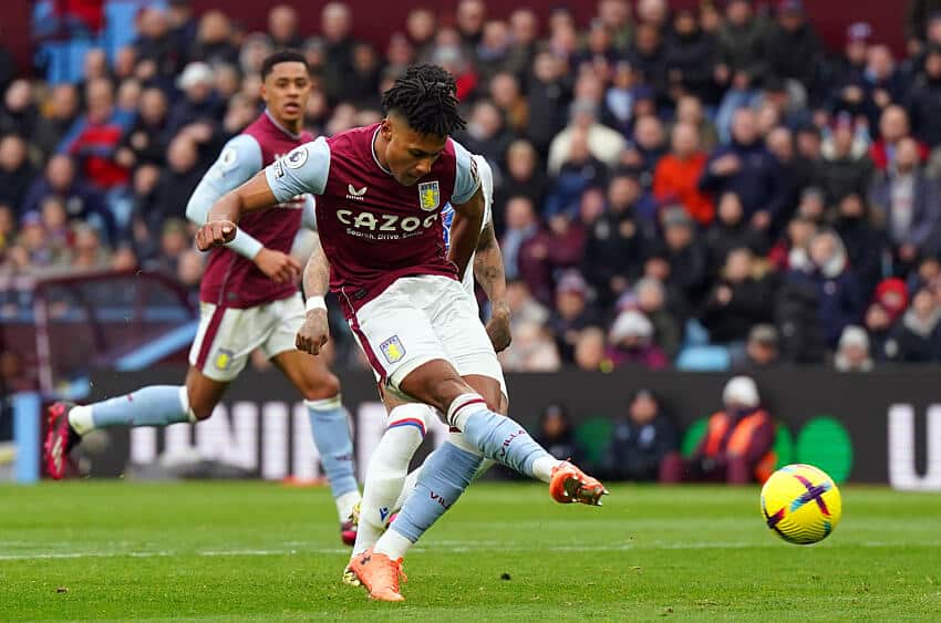 Ollie Watkins in action against Crystal Palace