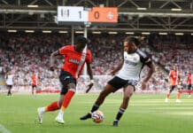 Crystal Palace vs Fulham: Alex Iwobi battle for the ball