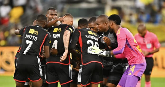 Orlando Pirate team during 2023 MTN8 final match between Orlando Pirates and Mamelodi Sundowns