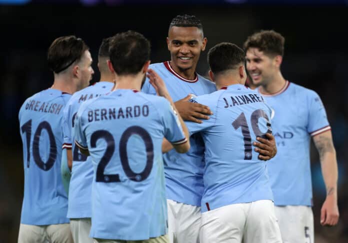 Manchester City team in the UCL