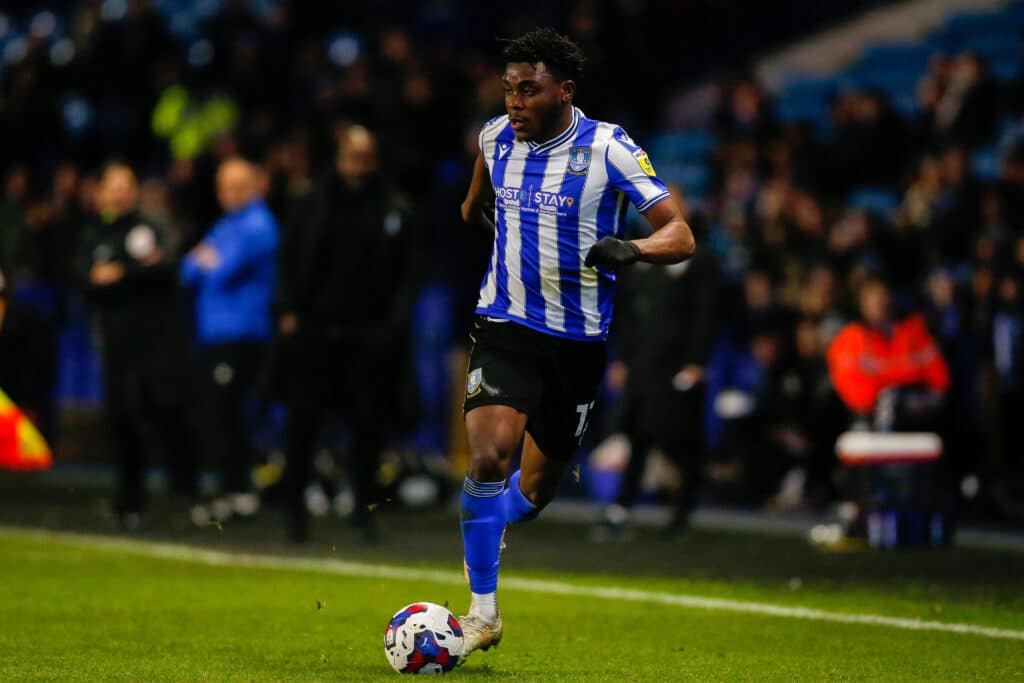 Fisayo Dele-Bashiru #17 of Sheffield Wednesday during the Sky Bet League 1 